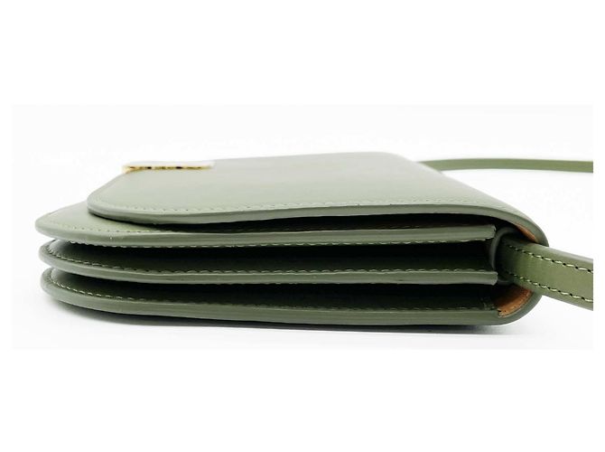 Borsa a spalla e clutch Loewe Goya Accordion D'oro Verde - vista 3