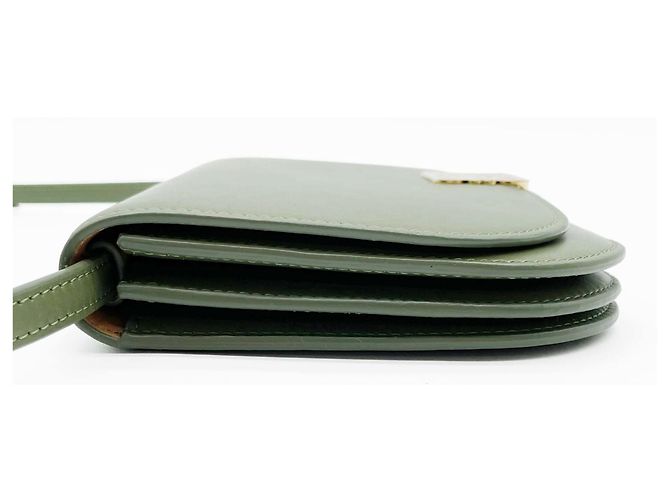 Borsa a spalla e clutch Loewe Goya Accordion D'oro Verde - vista 4