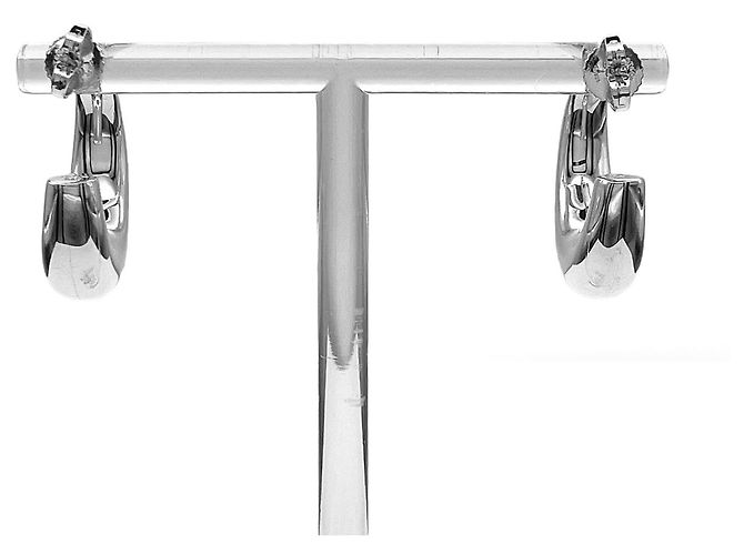 Orecchini a mezzo cerchio in argento Tiffany & Co. - vista 3