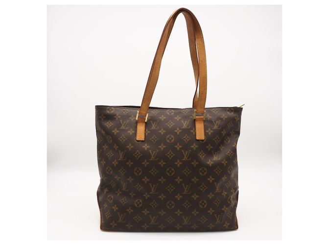 Louis Vuitton Monogram Cabas Mezzo Handtasche Braun Beige - Ansicht 2
