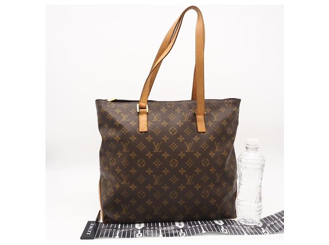 Louis Vuitton Monogram Cabas Mezzo Handtasche Braun Beige - Ansicht 3