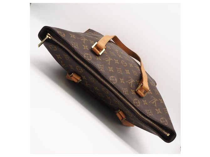Louis Vuitton Monogram Cabas Mezzo Handtasche Braun Beige - Ansicht 9