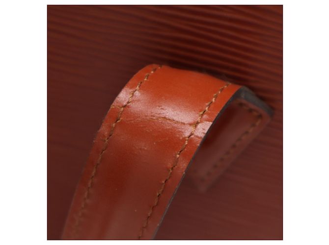 Borsa Louis Vuitton Epi Saint Jacques Marrone - vista 11