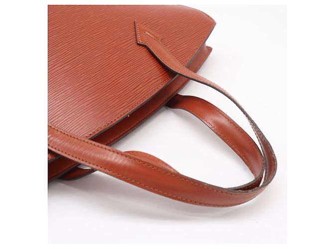Borsa Louis Vuitton Epi Saint Jacques Marrone - vista 9