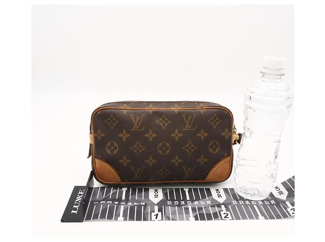 Borsa a pochette Louis Vuitton Monogram Marly Dragonne PM Marrone Beige - vista 3