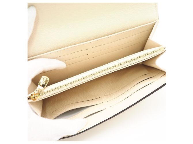 Cartera Larga Sarah Métis en Monogram Empreinte Louis Vuitton - Crema Beige - vista 10
