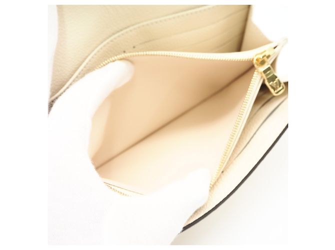 Cartera Larga Sarah Métis en Monogram Empreinte Louis Vuitton - Crema Beige - vista 11