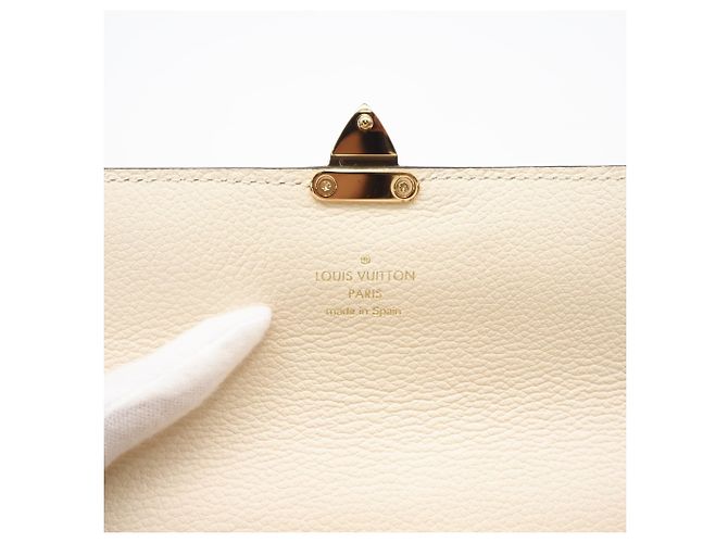 Cartera Larga Sarah Métis en Monogram Empreinte Louis Vuitton - Crema Beige - vista 12