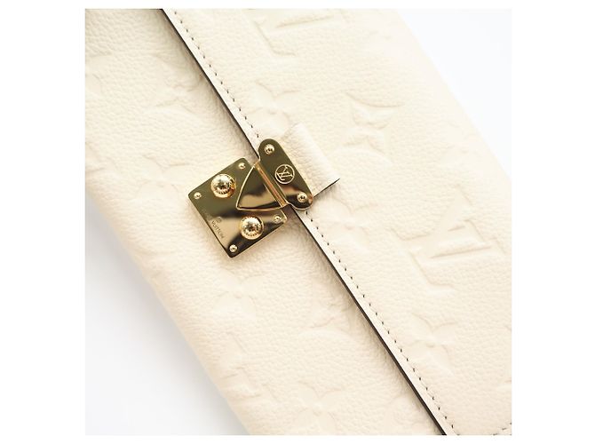 Cartera Larga Sarah Métis en Monogram Empreinte Louis Vuitton - Crema Beige - vista 4