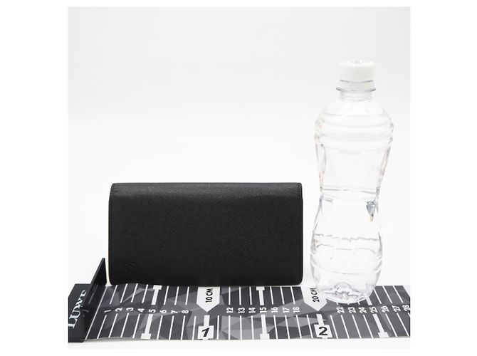 Louis Vuitton Taiga Portefeuille Brazza Long Wallet Nero - vista 3