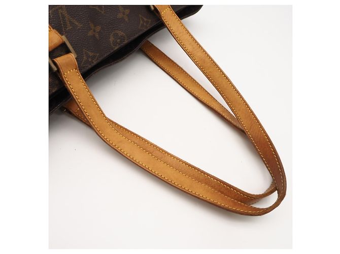 Borsa Louis Vuitton Monogram Cabas Piano Marrone Beige - vista 5