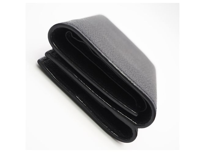 Yves Saint Laurent Leather Compact Wallet Black - view 7