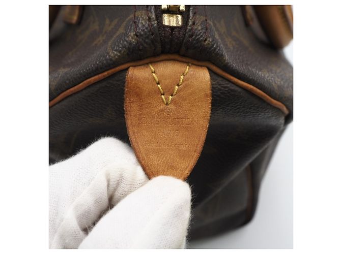 Borsa Louis Vuitton Monogram Speedy 25 Marrone Beige - vista 13