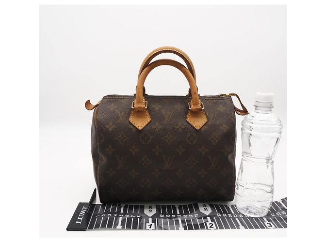 Borsa Louis Vuitton Monogram Speedy 25 Marrone Beige - vista 3