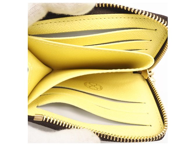Portafoglio Monogramma Louis Vuitton Marrone Beige Giallo - vista 11