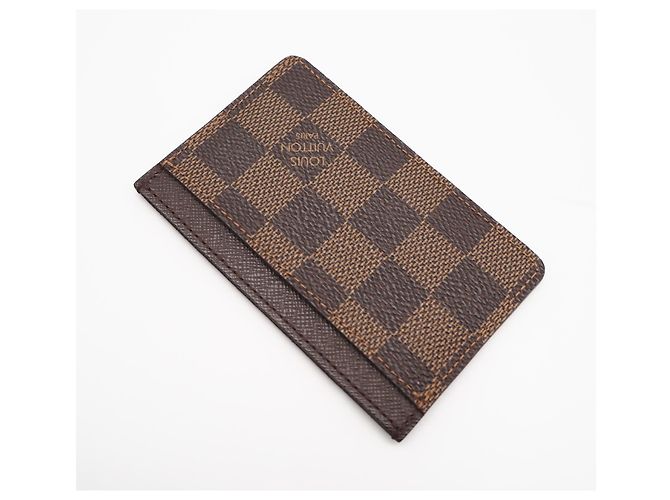 Portabiglietti Louis Vuitton Damier Marrone Beige - vista 2