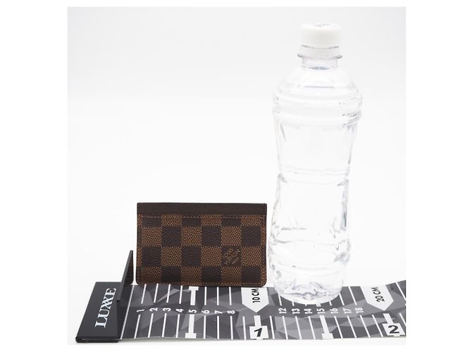 Portabiglietti Louis Vuitton Damier Marrone Beige - vista 3