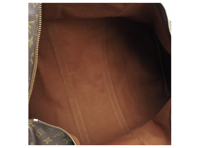 Borsa Boston Louis Vuitton Monogram Keepall 60 Marrone Beige - vista 12