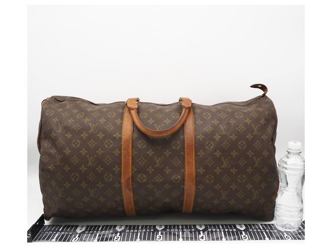 Borsa Boston Louis Vuitton Monogram Keepall 60 Marrone Beige - vista 3