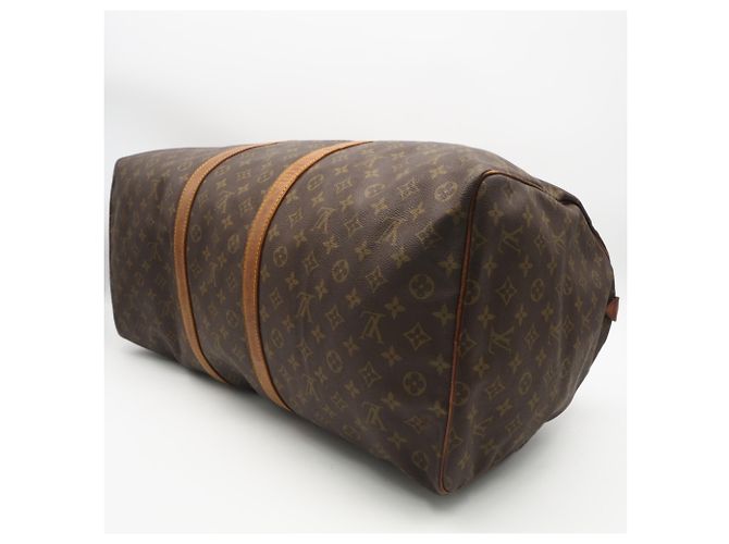 Borsa Boston Louis Vuitton Monogram Keepall 60 Marrone Beige - vista 7