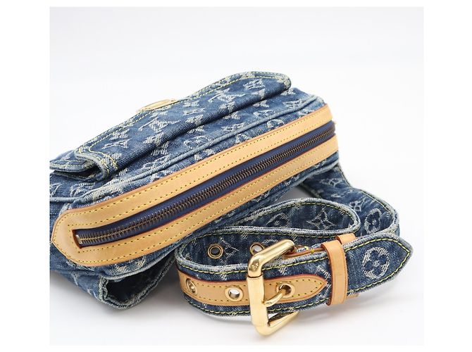 Borsello Louis Vuitton Monogram Denim Blu Beige - vista 12