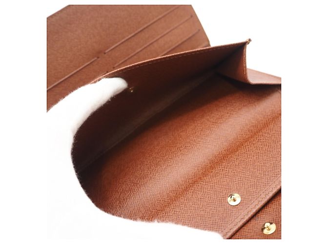 Louis Vuitton Monogram Portefeuille Tresor International Long Wallet Marrone Beige - vista 12