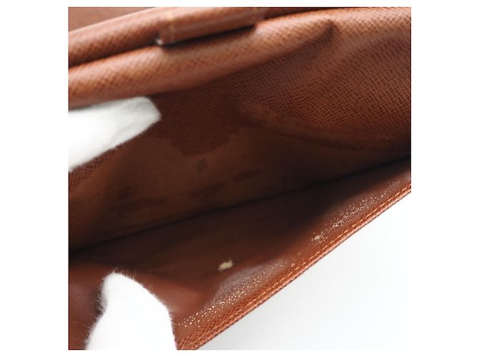 Louis Vuitton Monogram Portefeuille Tresor International Long Wallet Marrone Beige - vista 13
