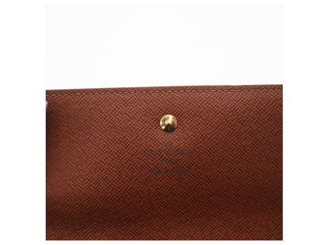 Louis Vuitton Monogram Portefeuille Tresor International Long Wallet Marrone Beige - vista 14