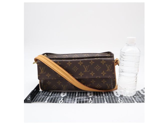 Borsa Louis Vuitton Monogram Vivacite MM Marrone Beige - vista 3