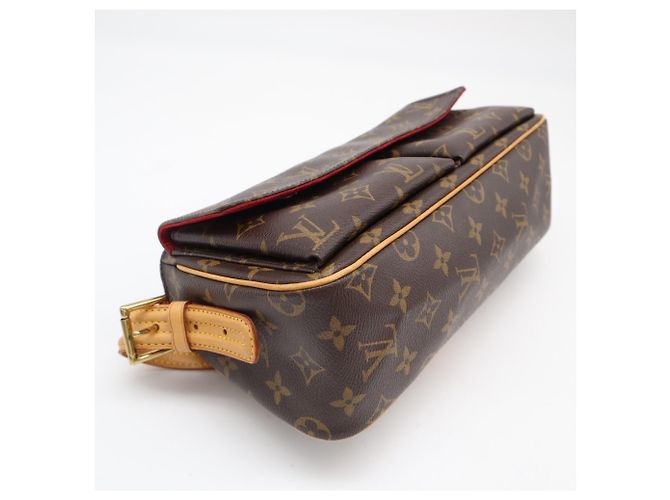 Borsa Louis Vuitton Monogram Vivacite MM Marrone Beige - vista 5