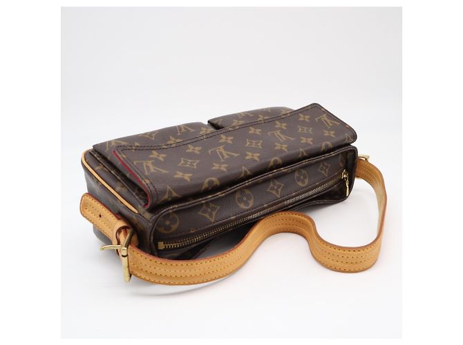 Borsa Louis Vuitton Monogram Vivacite MM Marrone Beige - vista 8