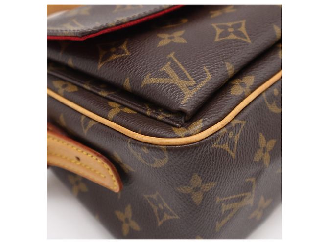 Borsa Louis Vuitton Monogram Vivacite MM Marrone Beige - vista 9