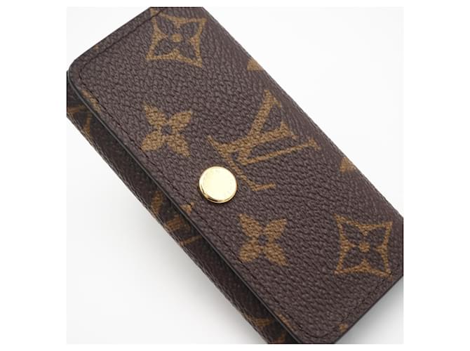 Louis Vuitton Monogram Multicles 4 Key Case Braun Blau Beige - Ansicht 4