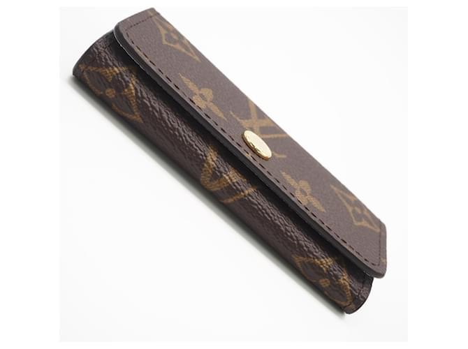 Louis Vuitton Monogram Multicles 4 Key Case Braun Blau Beige - Ansicht 6