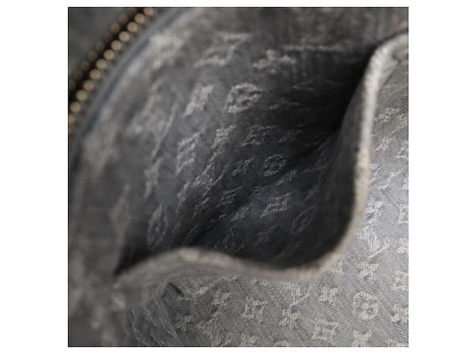 Borsa Louis Vuitton Monogram Denim OnTheGo MM Blu Beige - vista 14
