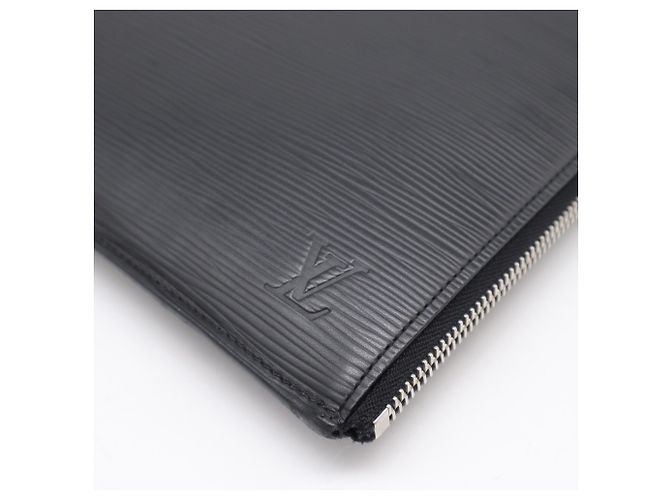 Louis Vuitton Epi Pochette Jour GM Noir Clutch Bag Nero - vista 10