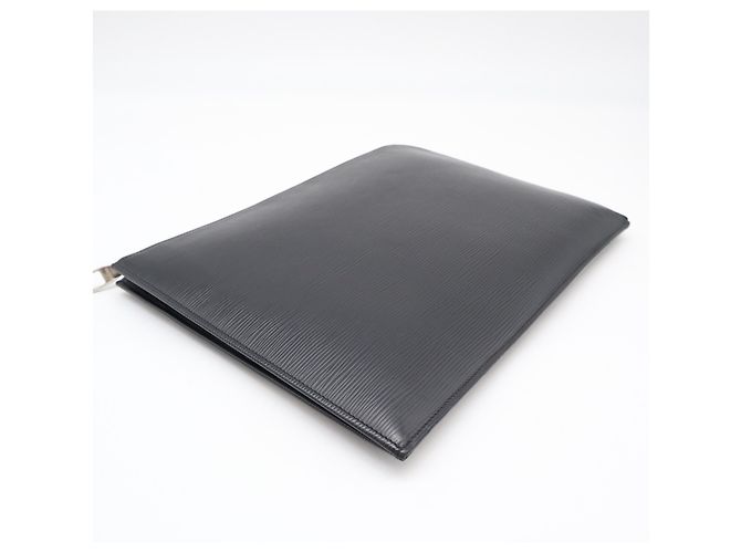 Louis Vuitton Epi Pochette Jour GM Noir Clutch Bag Nero - vista 5