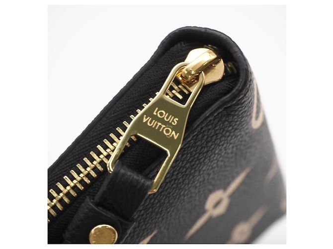 Louis Vuitton Monogram Empreinte Bicolor Zippy Wallet Schwarz Beige - Ansicht 10