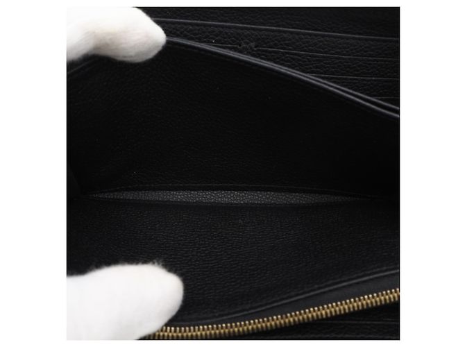 Louis Vuitton Monogram Empreinte Bicolor Zippy Wallet Schwarz Beige - Ansicht 12