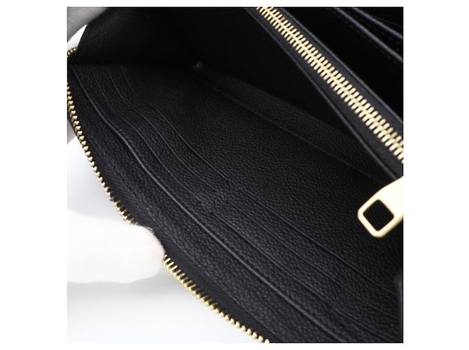 Louis Vuitton Monogram Empreinte Bicolor Zippy Wallet Schwarz Beige - Ansicht 16