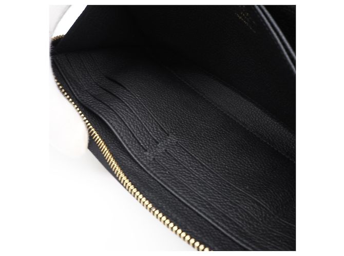 Louis Vuitton Monogram Empreinte Bicolor Zippy Wallet Schwarz Beige - Ansicht 17