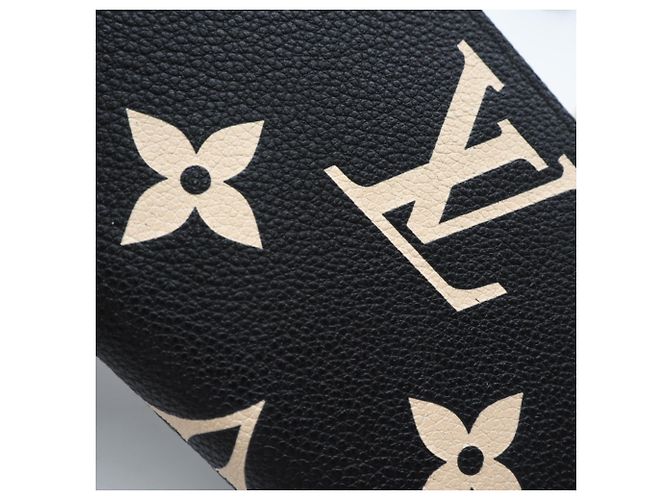 Louis Vuitton Monogram Empreinte Bicolor Zippy Wallet Schwarz Beige - Ansicht 4