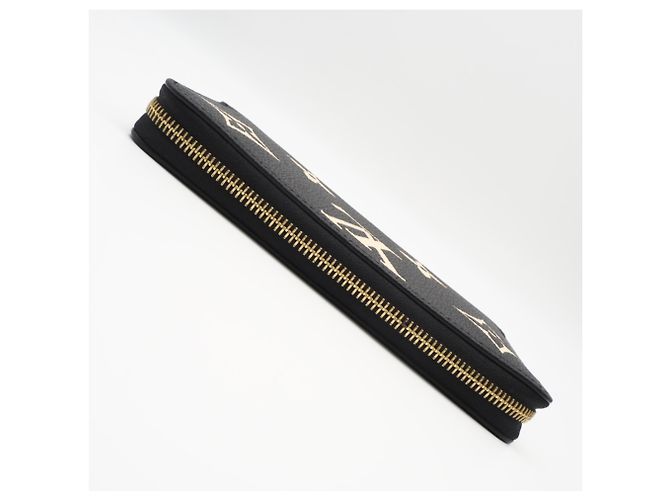 Louis Vuitton Monogram Empreinte Bicolor Zippy Wallet Schwarz Beige - Ansicht 7
