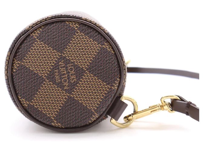 Louis Vuitton Papillon Pochette Damier Ebene mini Marrone - vista 5