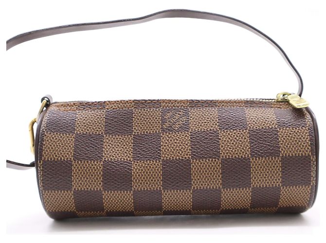 Louis Vuitton Papillon Pochette Damier Ebene mini Marrone - vista 2