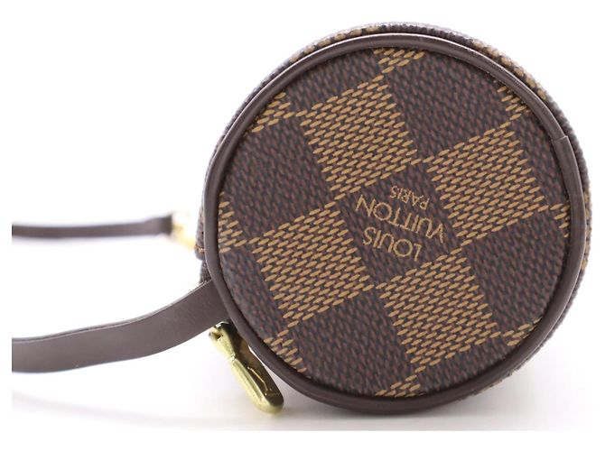 Louis Vuitton Papillon Pochette Damier Ebene mini Marrone - vista 3