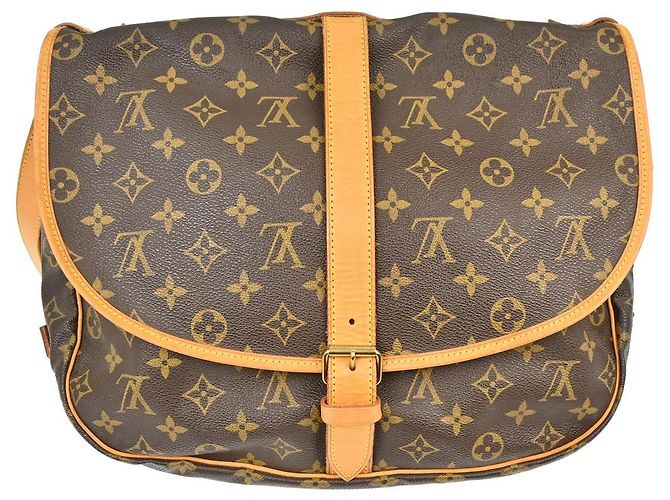 Louis Vuitton Saumur Monogram 35 Marrone - vista 2
