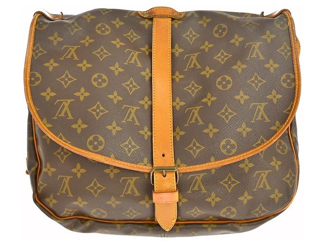 Louis Vuitton Saumur Monogram 35 Marrone - vista 2