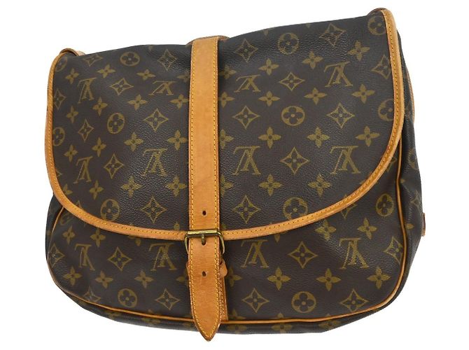 Louis Vuitton Saumur Monogram 35 Marrone - vista 2
