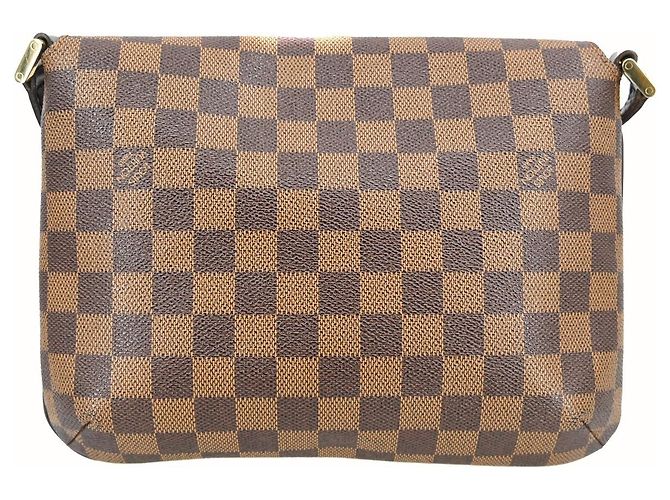Louis Vuitton Musette Tango Damier Ebene Marrone - vista 2